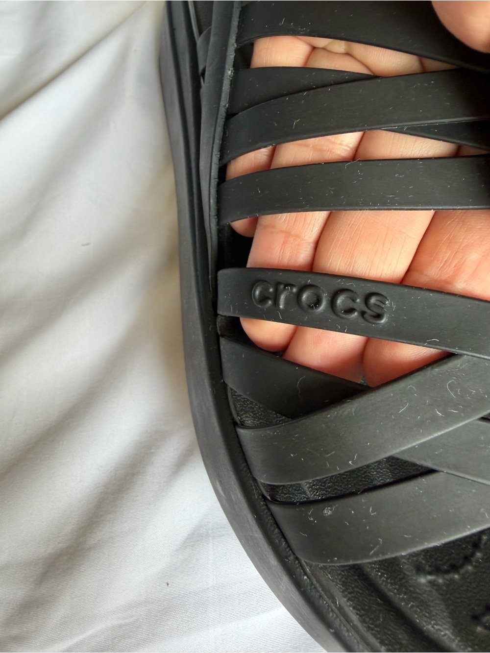CROCS Women's Brooklyn
Literide Black Strappy Wedge - Picture 6 of 7